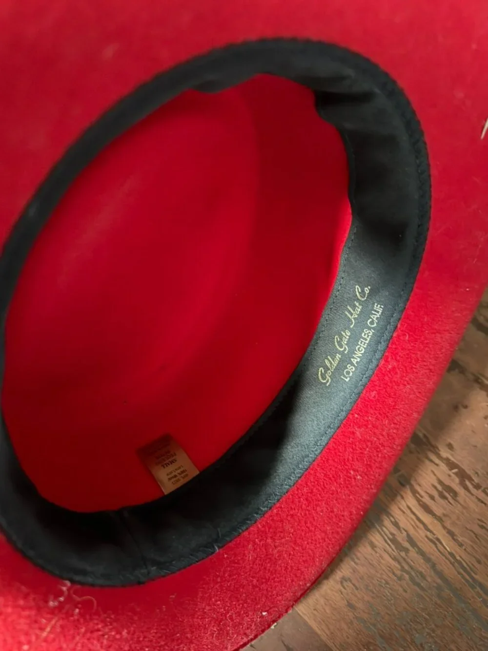 Vintage Golden Gate Red Wool Hat